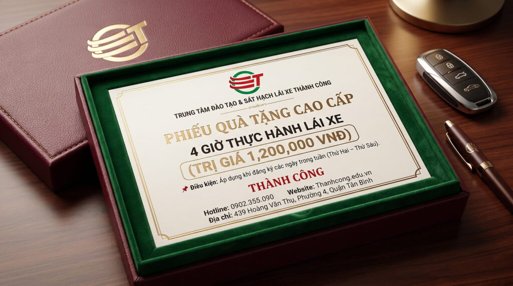 Trung Tâm Thành Công - Trường Dạy Lái Xe Thành Công - Học Lái Xe B2 3 Tặng Voucher 04 giờ tập lái xe miễn phí - Thanhcong.edu.vn